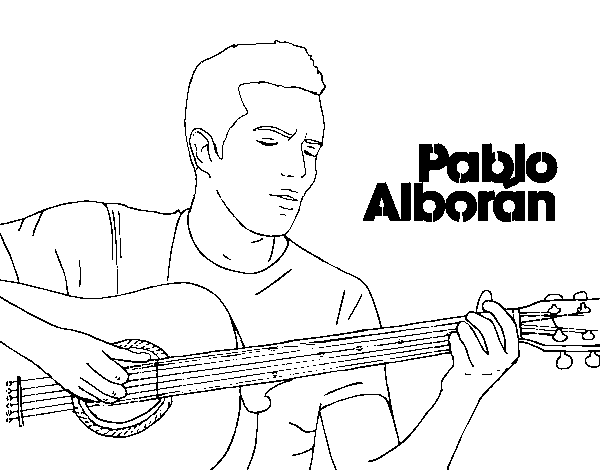Pablo Alborán - Solamente tú coloring page