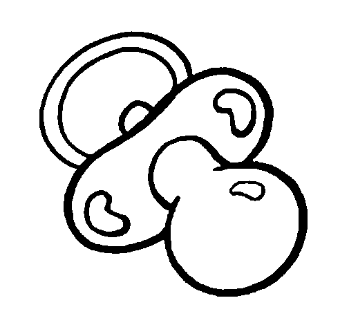 Pacifier coloring page