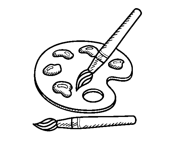 Painting class coloring page