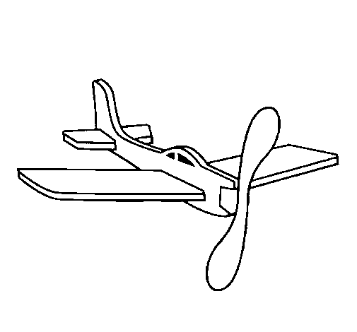 Paper plane coloring page