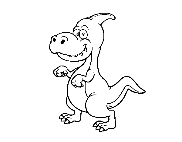 Parasaurolophus dinosaur coloring page