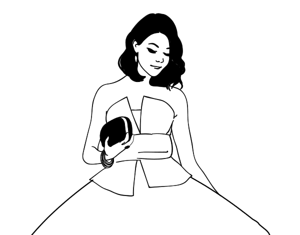 Party Outfit coloring page 