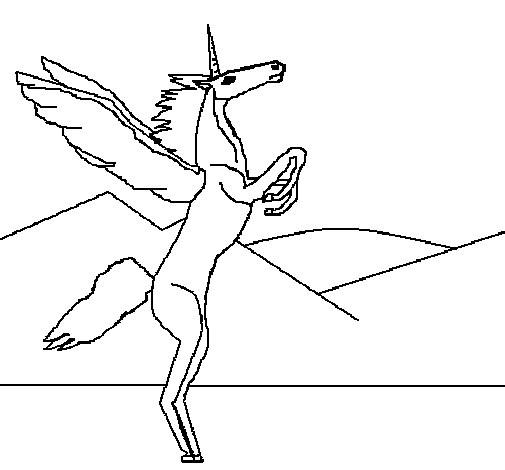 Pegasus coloring page