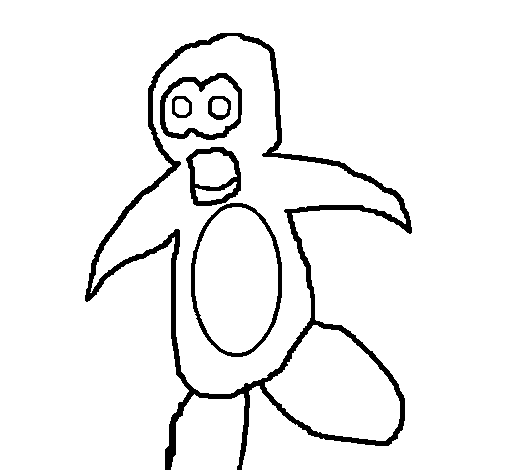 Penguin 2a coloring page