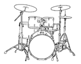 Percussion battery coloring page