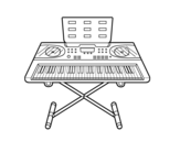 Piano Synthesizer coloring page