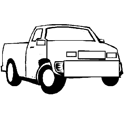 Pick-up truck coloring page
