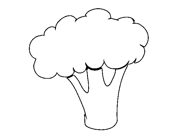 Piece of broccoli coloring page
