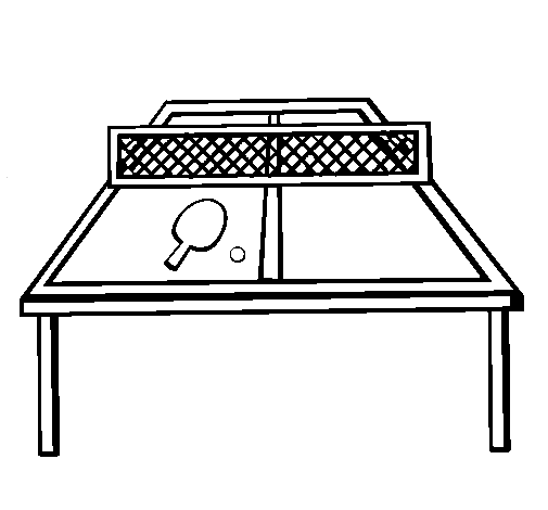 Ping pong coloring page