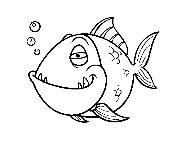 Piranha coloring page