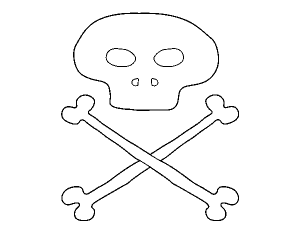 Pirate skull coloring page