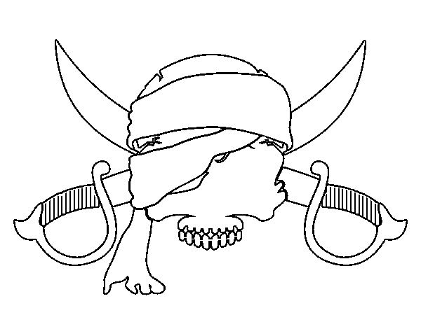 Pirate symbol coloring page