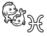 Dibujo de Pisces horoscope