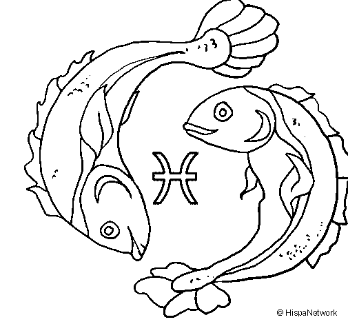 Pisces coloring page