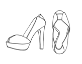 Platform heels coloring page