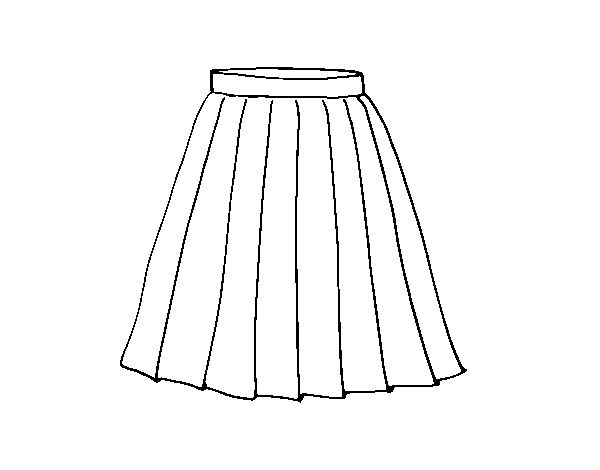 Pleated skirt coloring page
