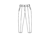 Pleated trousers coloring page