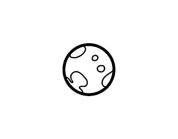 Pluto the dwarf planet coloring page