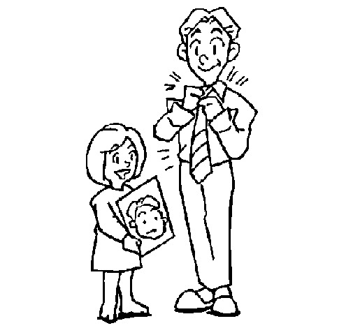 Portrait of dad coloring page