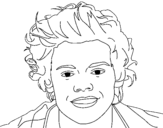 Portrait of Harry Styles coloring page