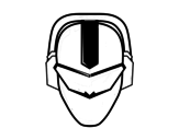 Power ranger Mask coloring page