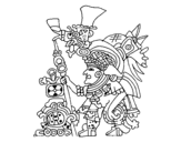 Pre-Columbian painting coloring page