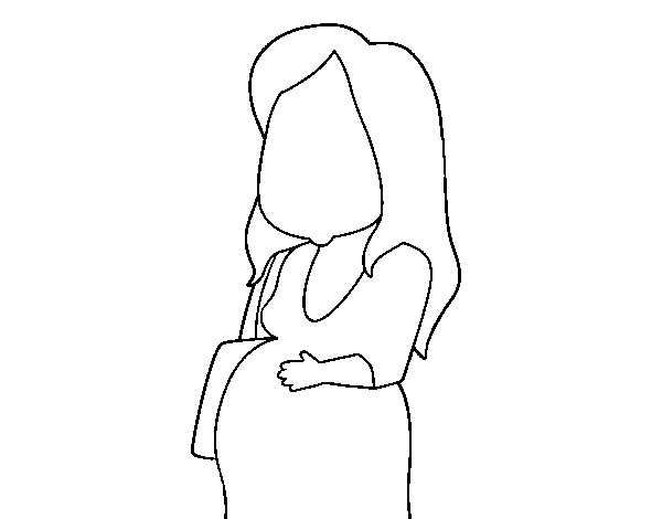 Pregnant woman coloring page