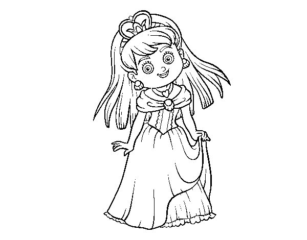 Princess charming coloring page