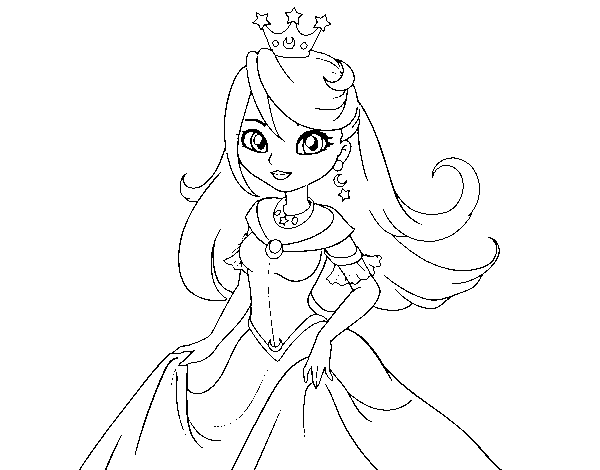 Princess Queen coloring page