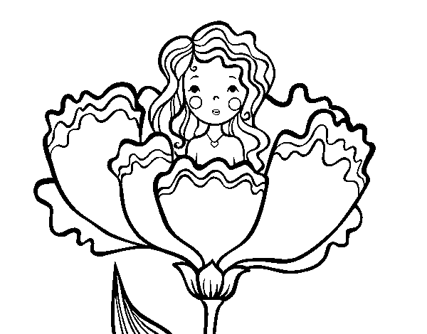 Princess Thumbelina coloring page