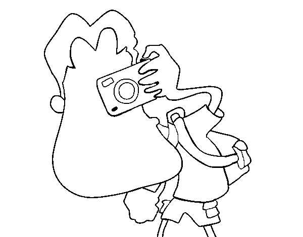 Professional photographer coloring page