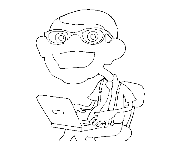 Programmer coloring page