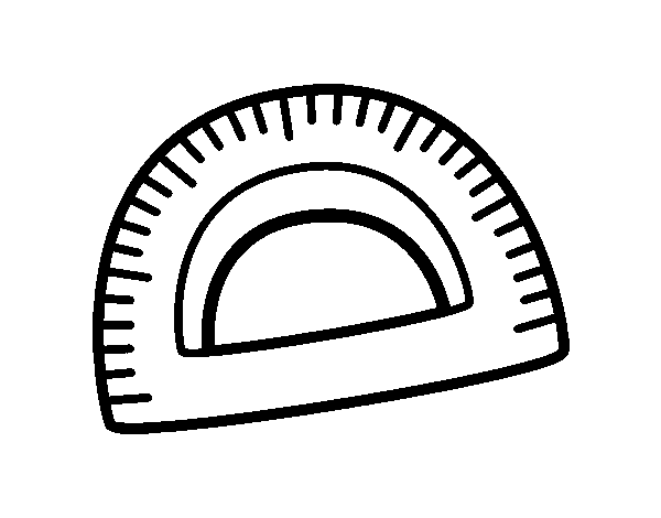 Protractor coloring page