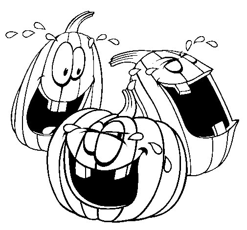 Pumpkins coloring page