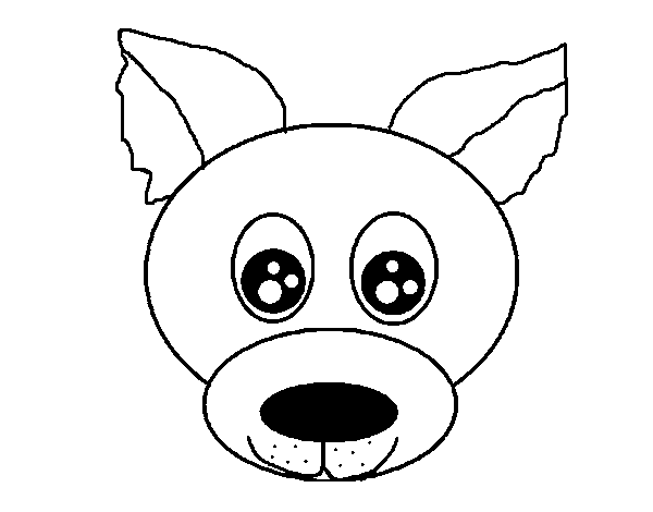 Puppy face coloring page