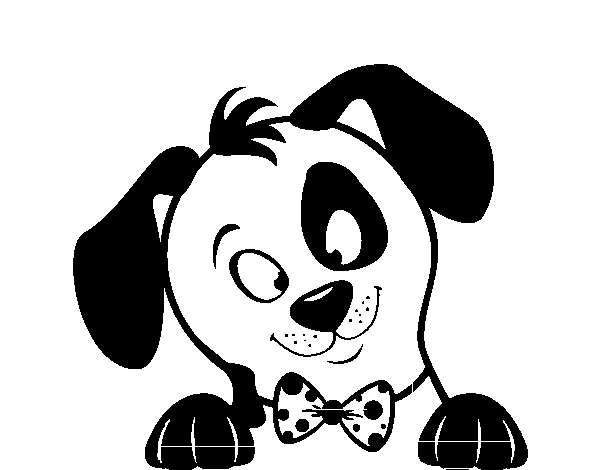 Puppy with spots coloring page - Coloringcrew.com