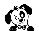Puppy with spots coloring page