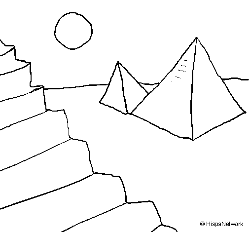 Pyramids coloring page