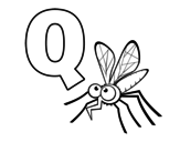 Q of Mosquito coloring page