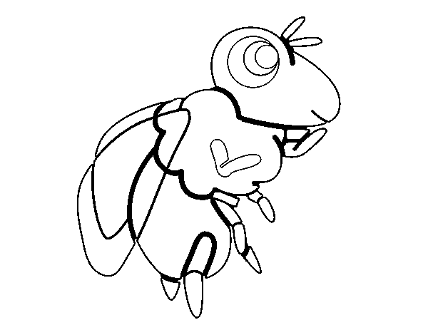 Queen bee coloring page