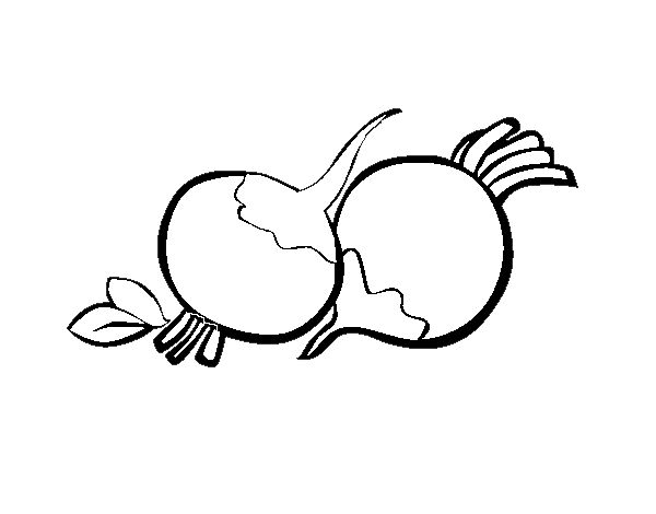 Radishes coloring page