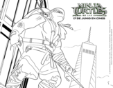 Raphael Ninja Turtles coloring page