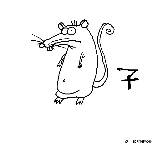 Rat 2a coloring page