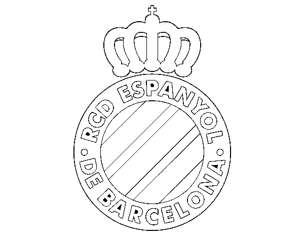 RCD Espanyol crest coloring page