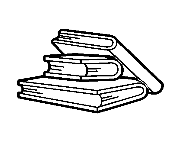 Reading books coloring page