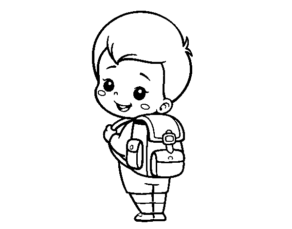 Ready for school coloring page