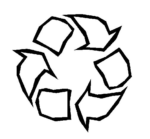 Recycling coloring page