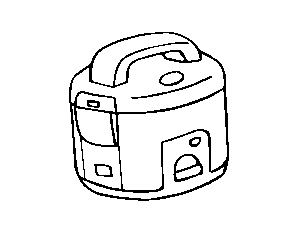 Rice cooker coloring page