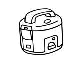 Rice cooker coloring page