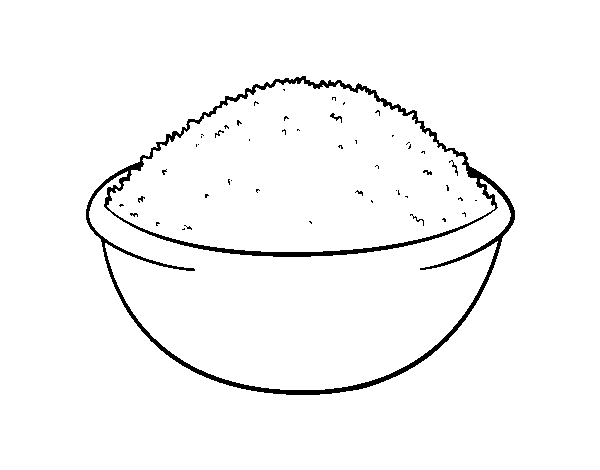 Rice dish coloring page